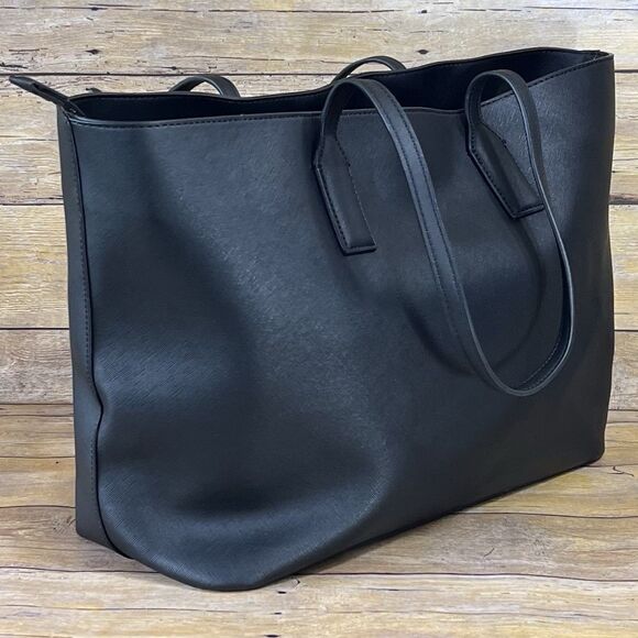 Anne Klein Structured Work Tote and Flap Pouch Bundle Black - Picture 4 of 16